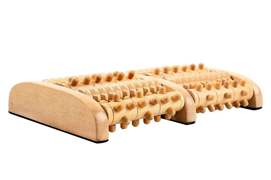 Foot massage wooden roller